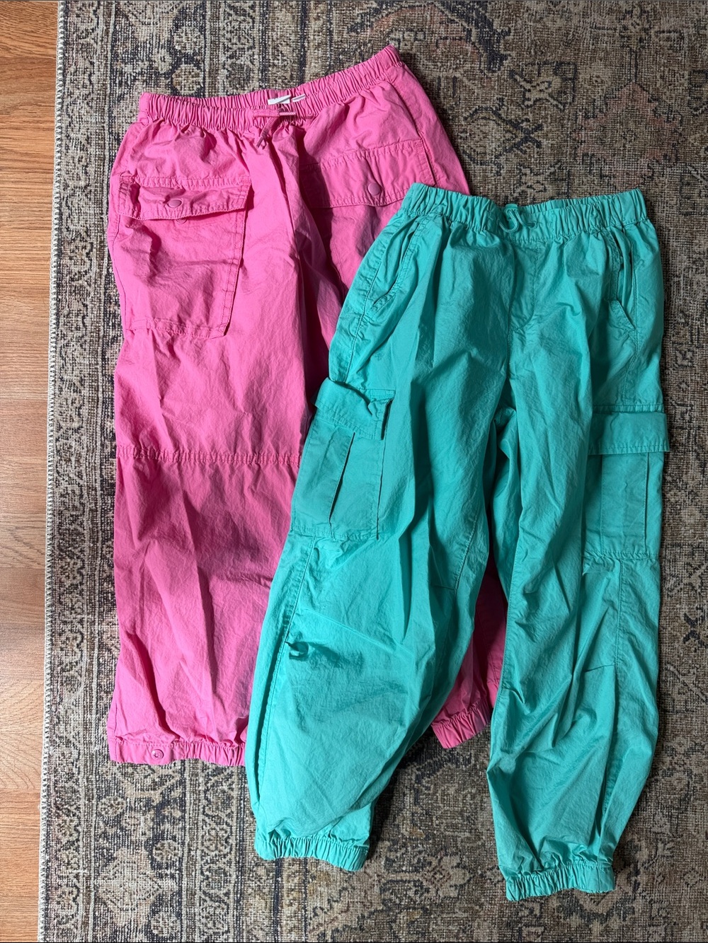 Gap Kids Cargo Jogger Pants - Pink & Teal